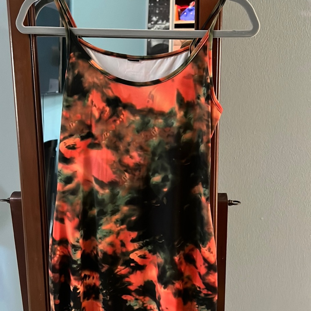 EUC maxi multicolor print dress size S